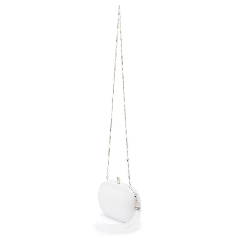 Image of Bags. Productname: JENNA Feather Tassel Clutch in colour by brand - Olga Berg