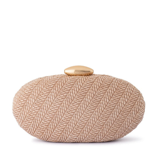 Olga Berg JOSIE Woven Clutch (Pink)