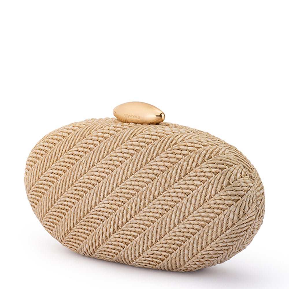 Olga Berg JOSIE Woven Clutch (Natural)
