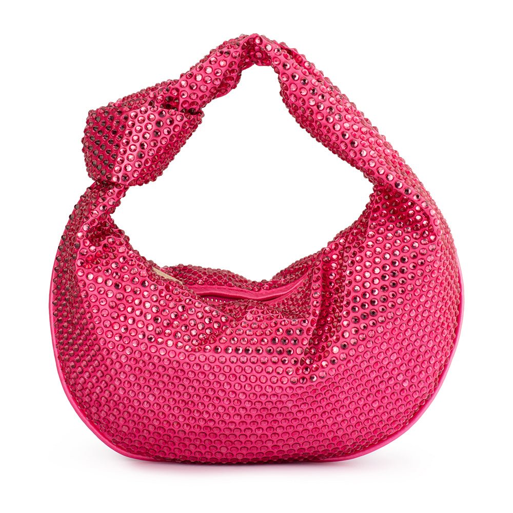 Olga Berg JULIANA Crystal Handle Bag (Fuchsia)