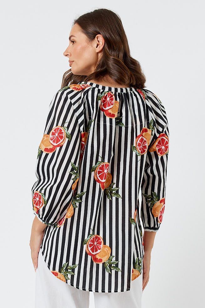 Kabana Inis Buttoned Top | EXCLUSIVE (Black)