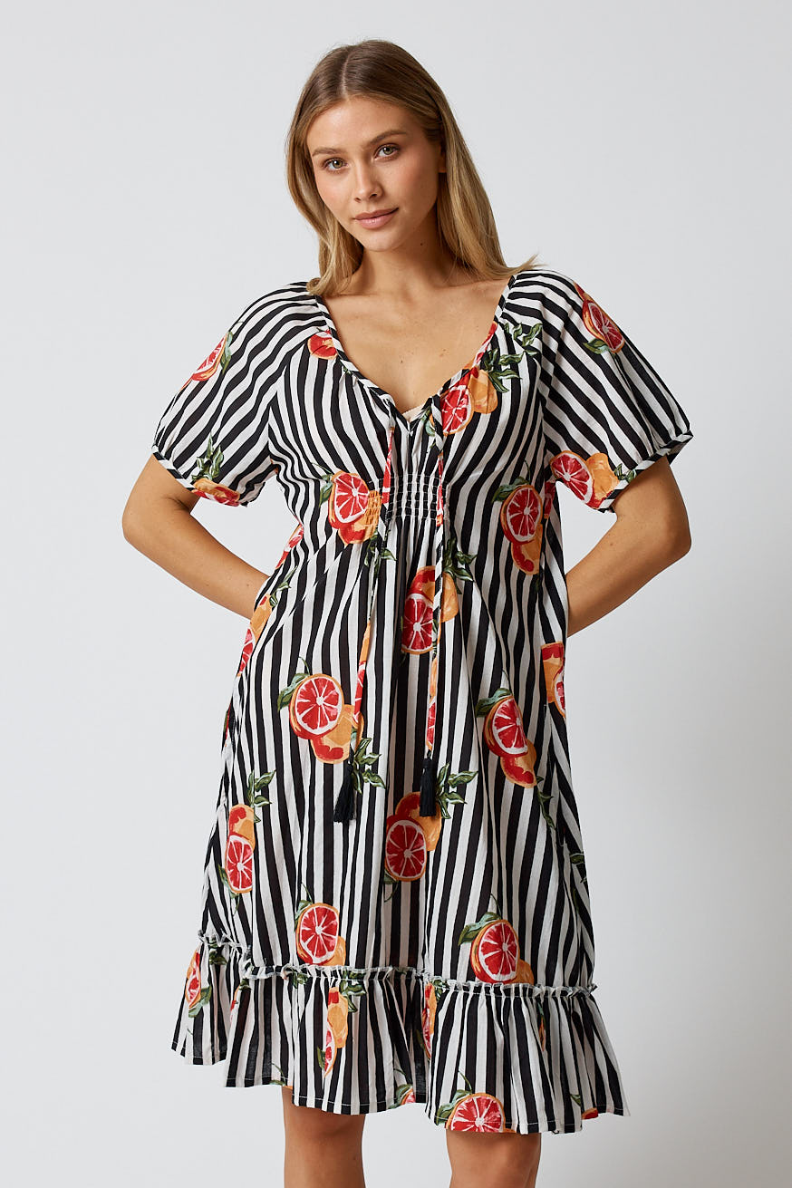 Image of Dresses. Productname: Kabana Inis Shirred Dress Black | EXCLUSIVE in Red colour by brand - Kabana