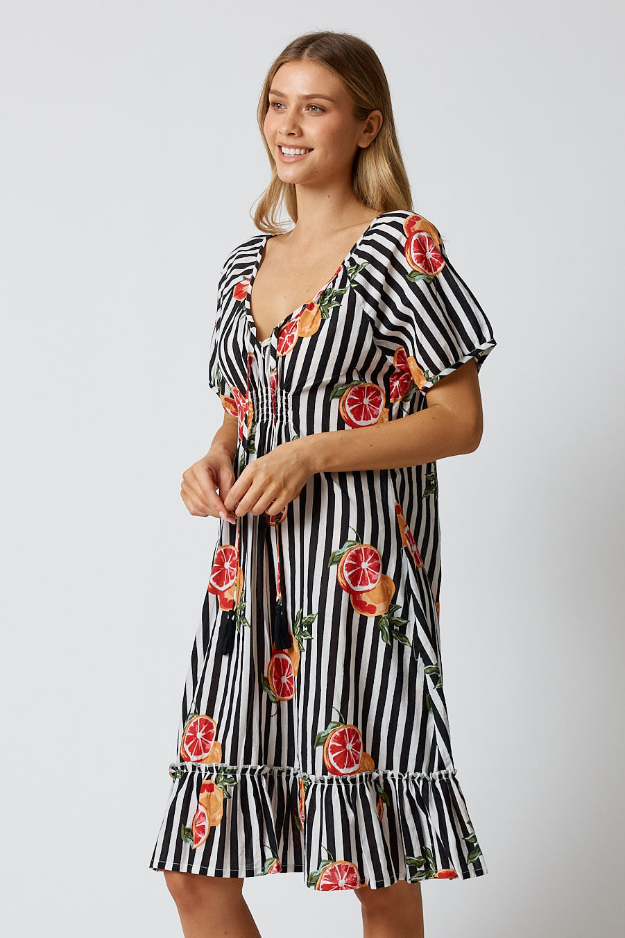 Kabana Inis Shirred Dress Black | EXCLUSIVE (Red)