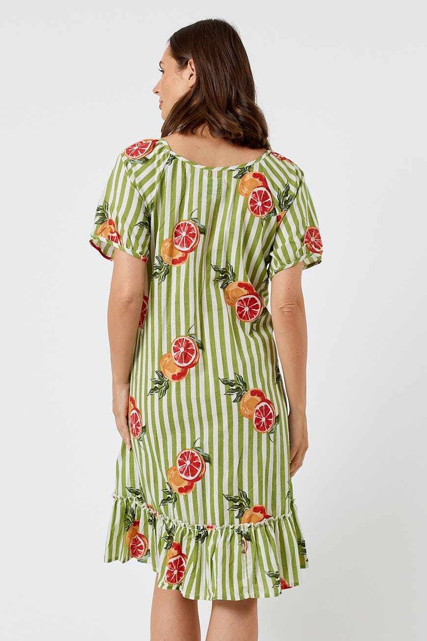 Kabana Inis Shirred Dress Khaki | EXCLUSIVE (Red)