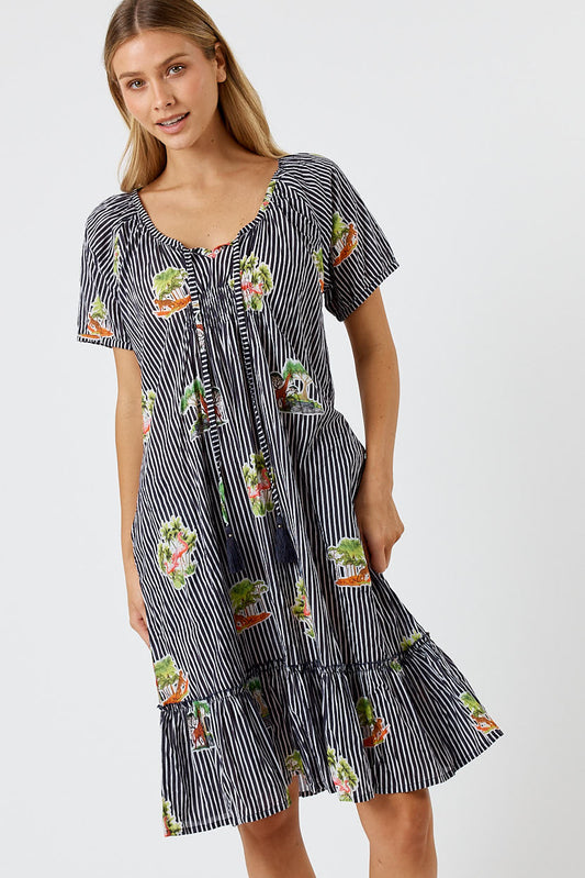 Image of Dresses. Productname: Kabana Jayne Shirred Dress | EXCLUSIVE in Red colour by brand - Kabana