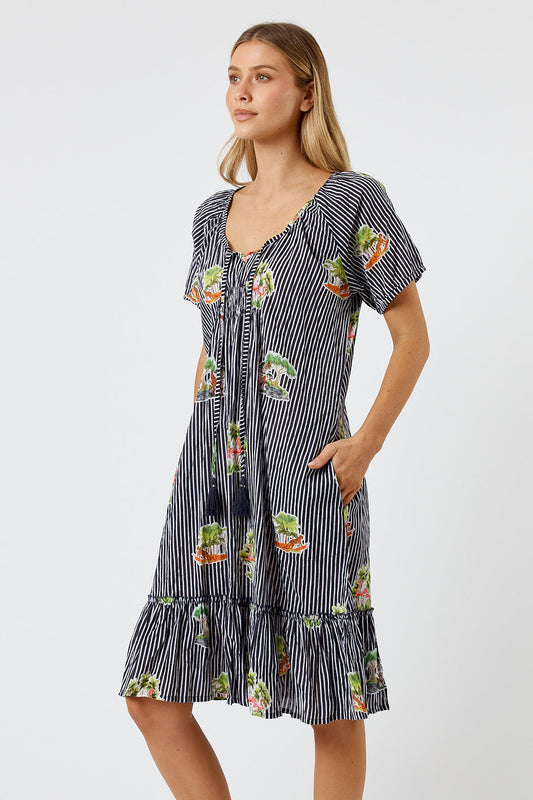 Kabana Jayne Shirred Dress | EXCLUSIVE (Red)