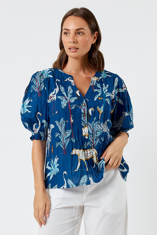 Image of a model wearing Tops. Productname: Kabana Safari Top | EXCLUSIVE in Top colour by brand - Kabana