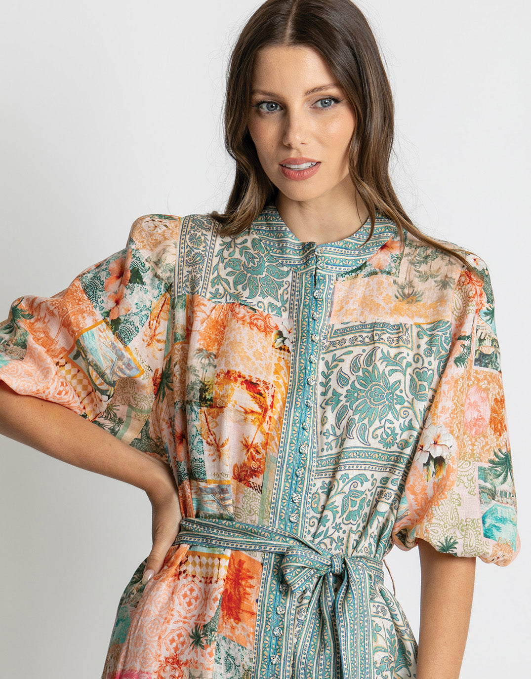 Kachel Aria Mini Dress (Multi)