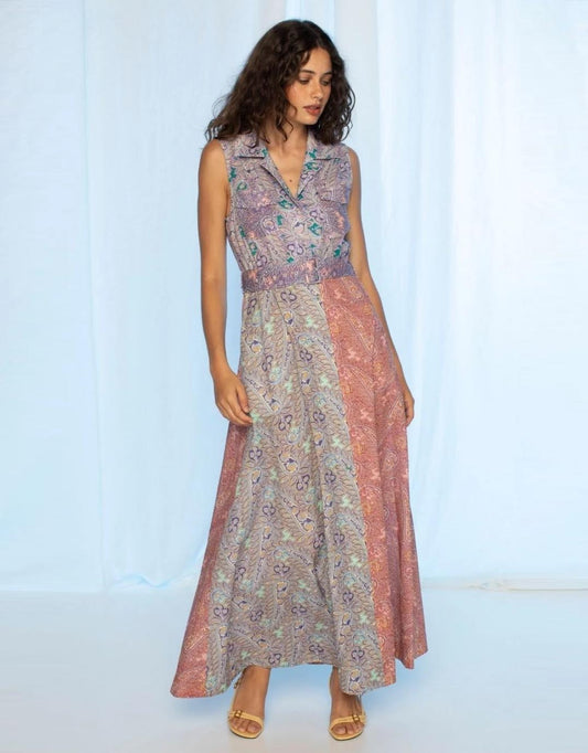 Image of Dresses. Productname: Patricia Cotton Maxi Dress - in Multi colour by brand - Kachel