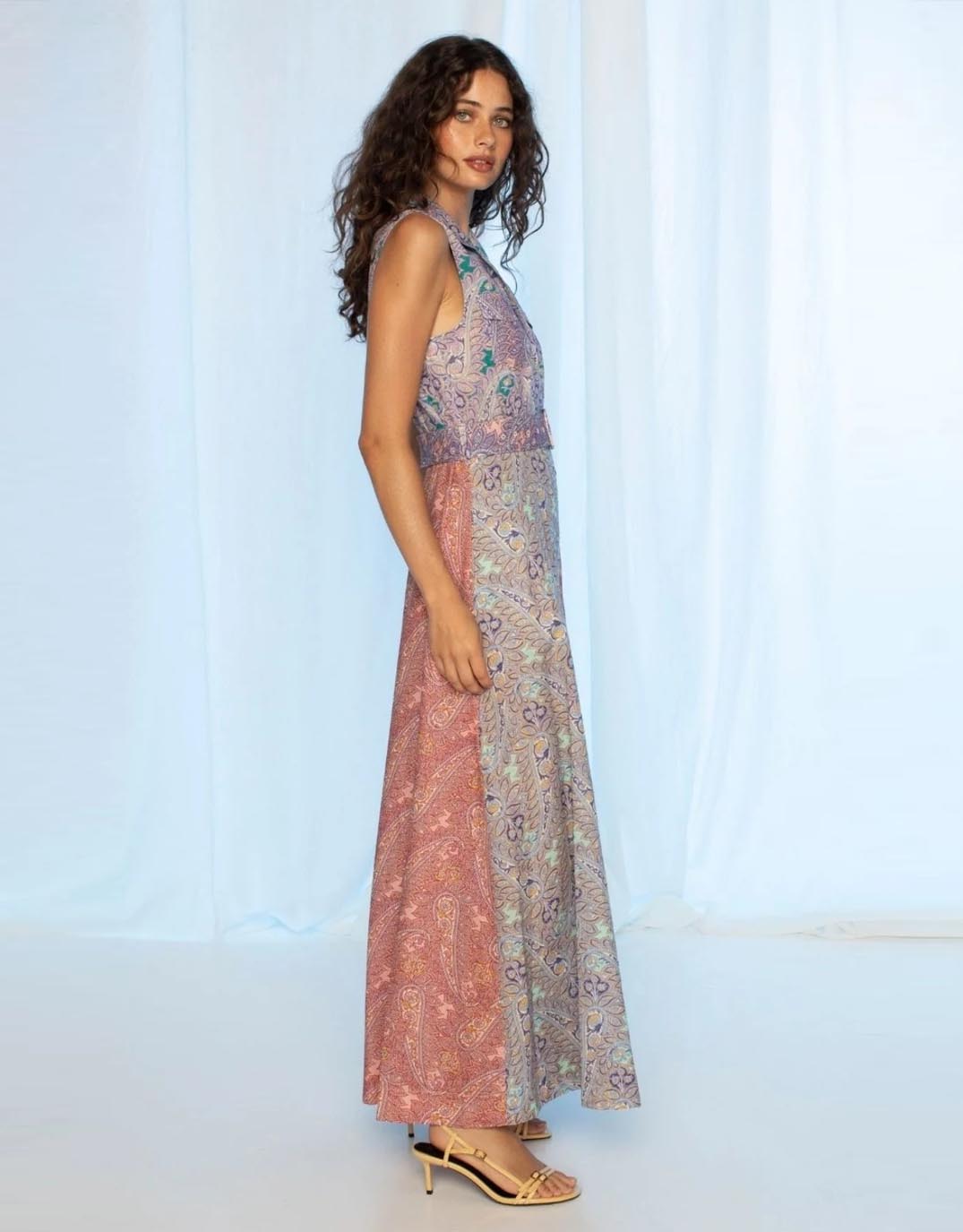 Kachel Patricia Cotton Maxi Dress (Multi)