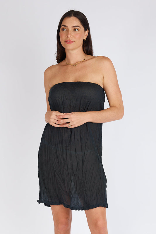 Image of Others. Productname: Kalme Strapless Slip Ink in Ink colour by brand - Kalme