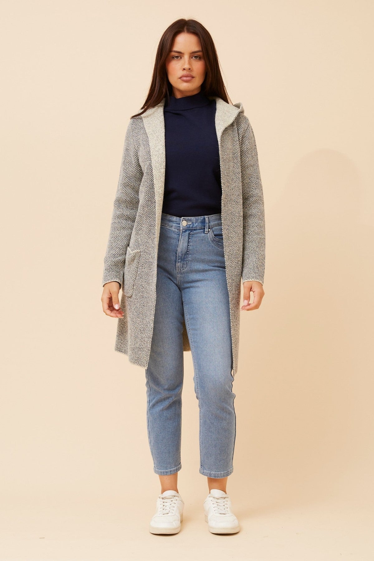 NATALIA KNIT CARDIGAN (Multi Blue)