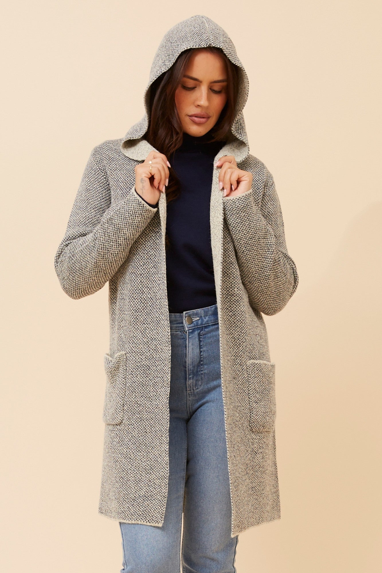 NATALIA KNIT CARDIGAN (Multi Blue)