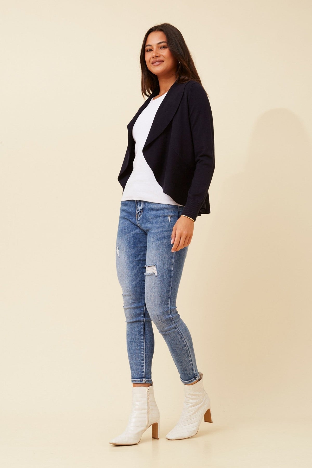 SAYDA KNIT CARDIGAN (Clay)