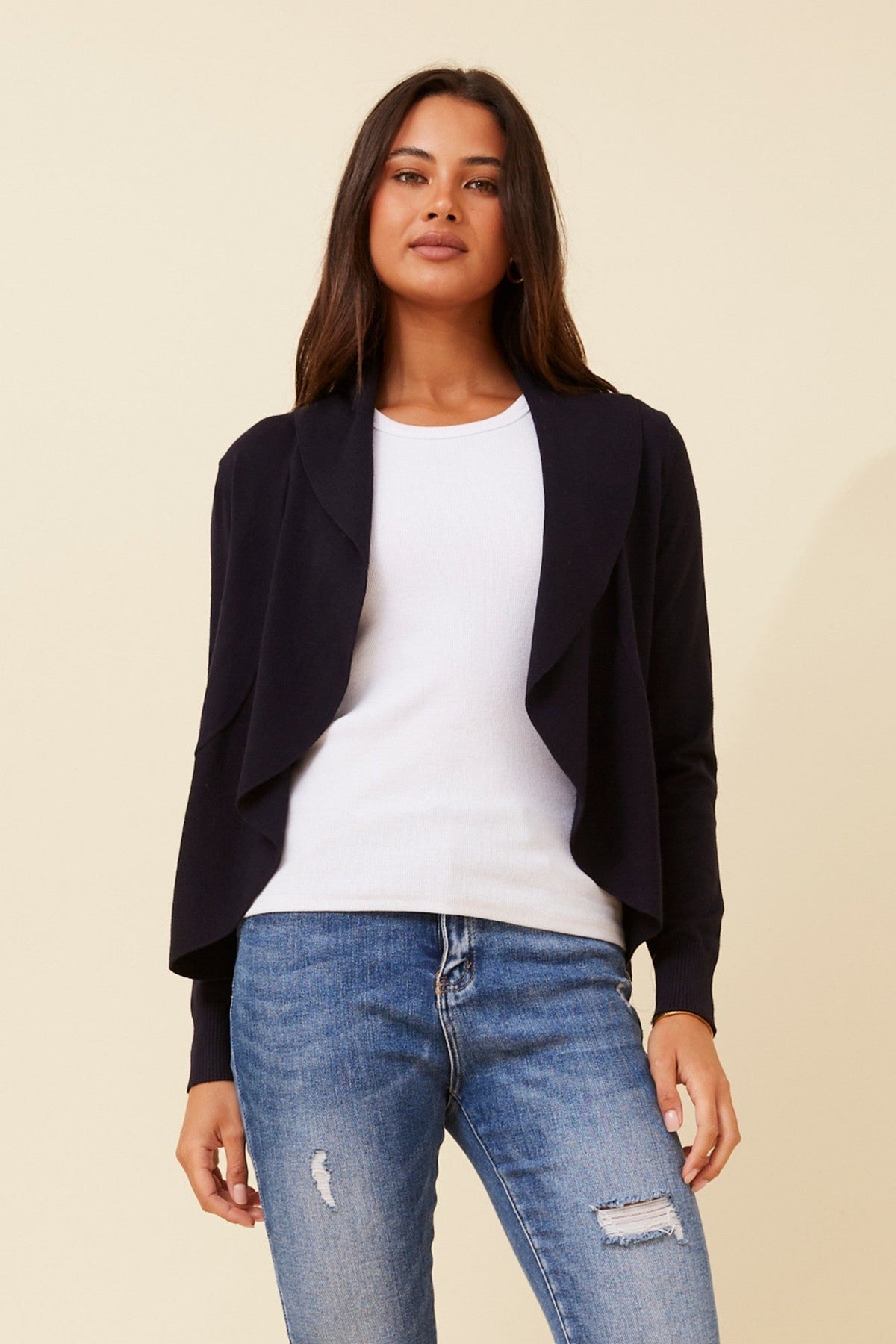 SAYDA KNIT CARDIGAN (Clay)