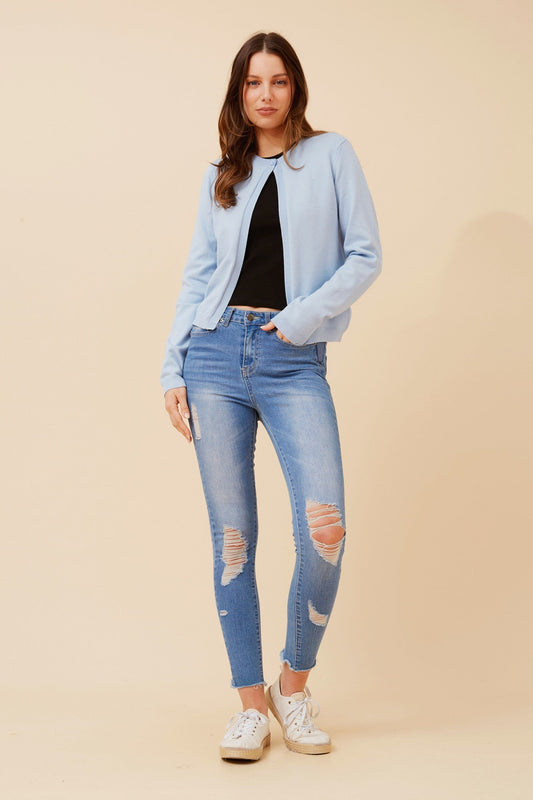 Caroline Morgan Australia YALINA SOLID KNIT CARDIGAN (Skylight)