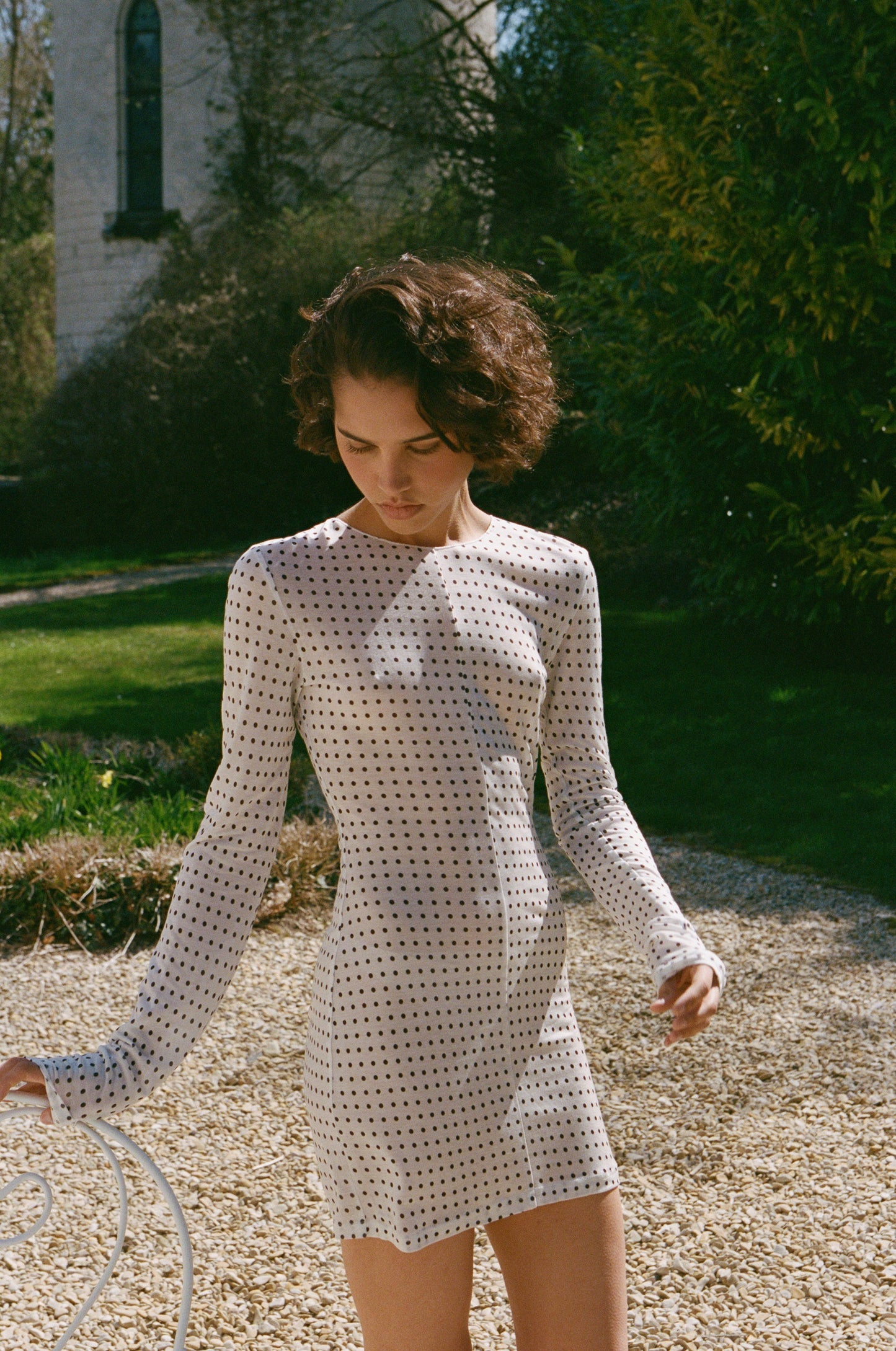 Kenny Dress (White Polka Dot)