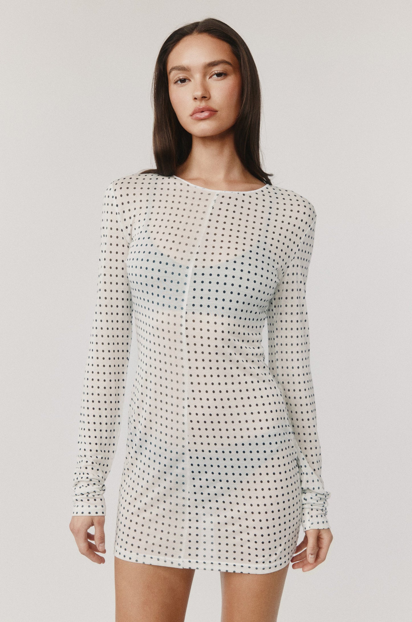 Kenny Dress (White Polka Dot)