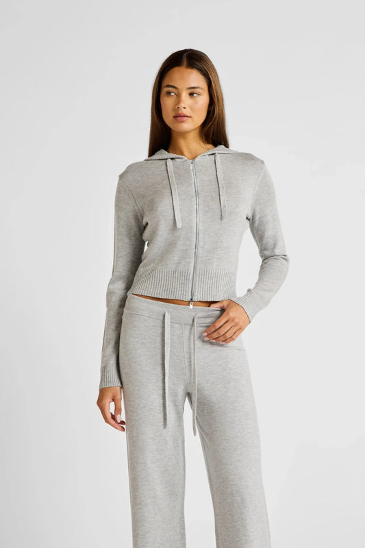 Image of Coats & Jackets. Product name - Two Way Knit Hoodie in Grey colour by brand - All Fenix