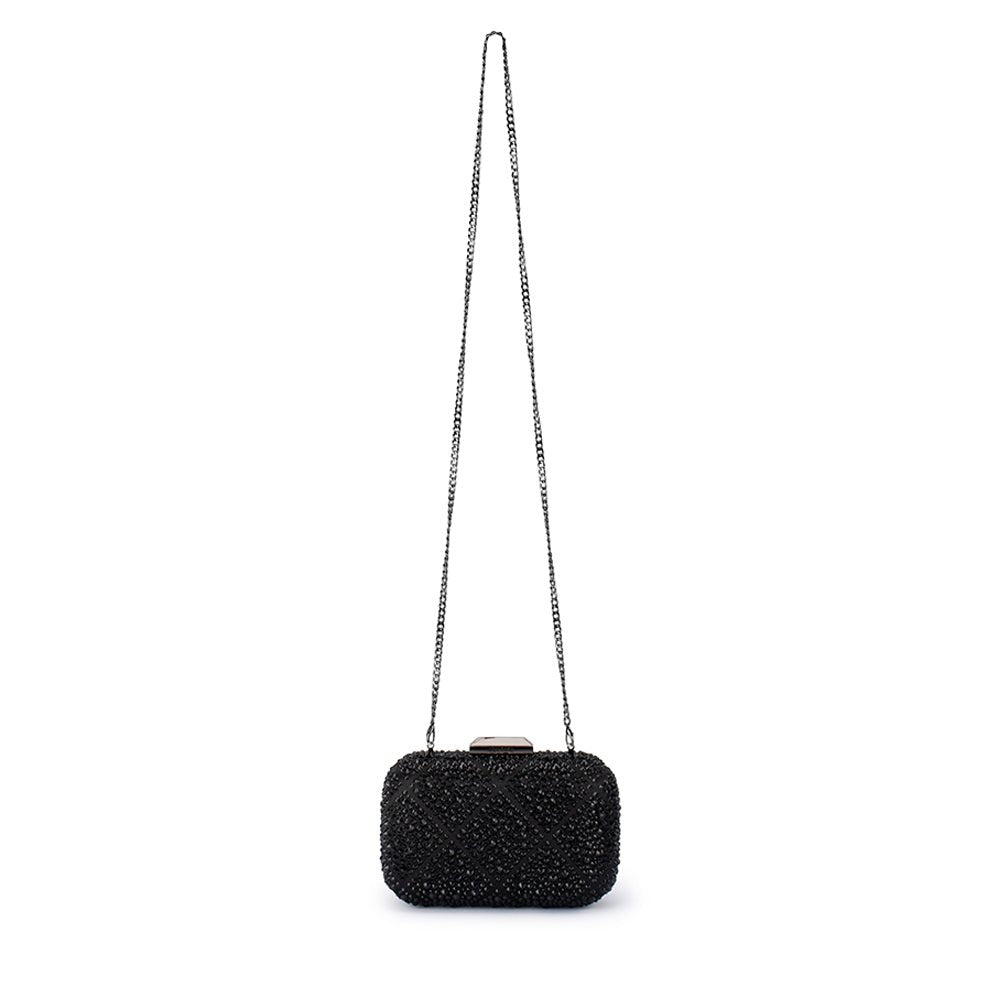 Olga Berg KEREN Diamond Hotfix Clutch (Black)