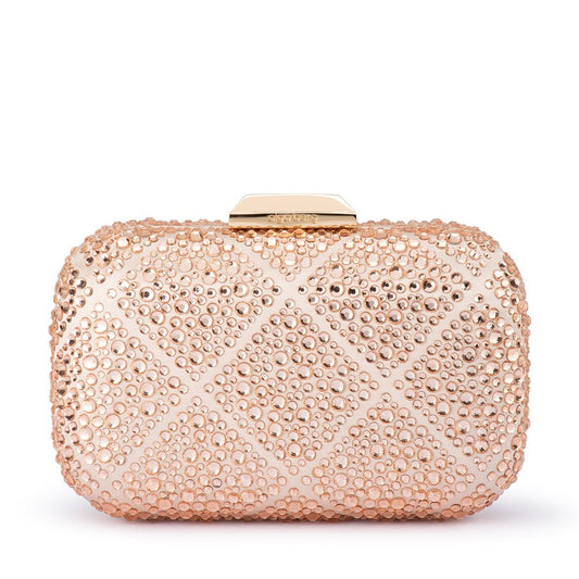Olga Berg KEREN Diamond Hotfix Clutch (Blush)