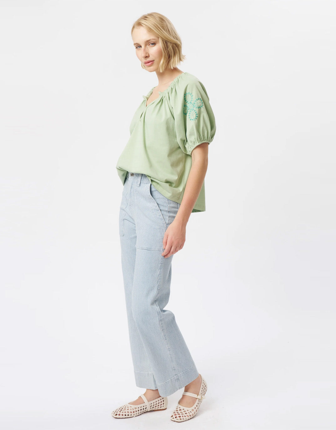 Kireina Celeste Jean Blue & White Stripe (Blue White Stipe)