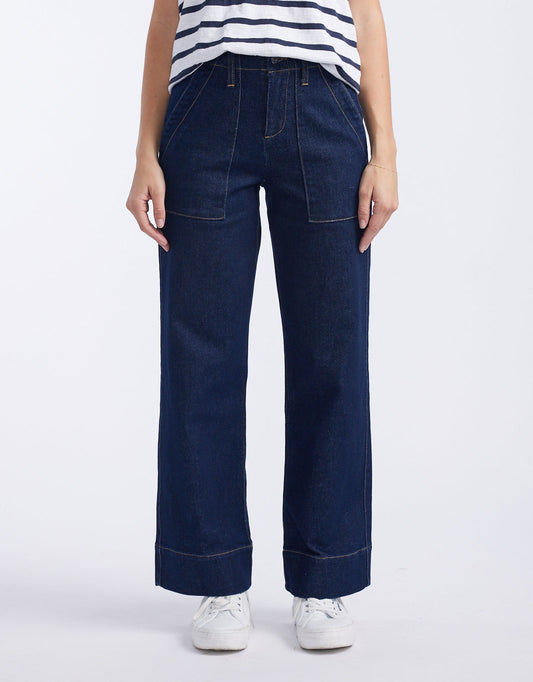 Image of Jeans. Productname: Celeste Wide Leg Jeans - in Indigo colour by brand - Kireina