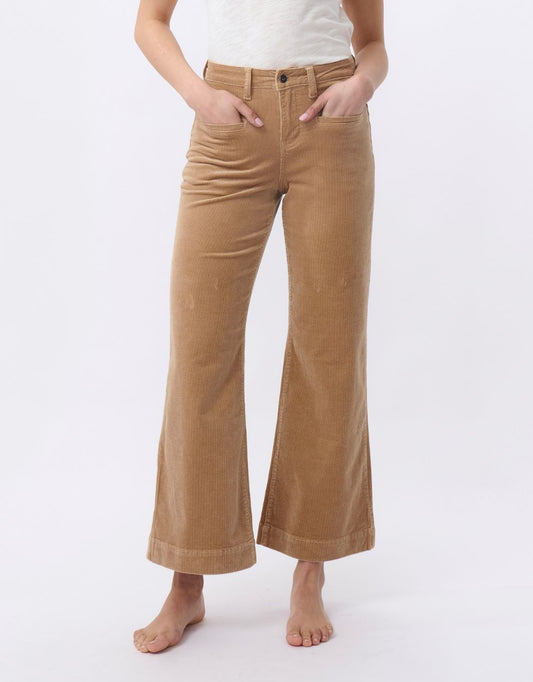Image of Jeans. Productname: Freya Wide Leg Cords - in Camel colour by brand - Kireina