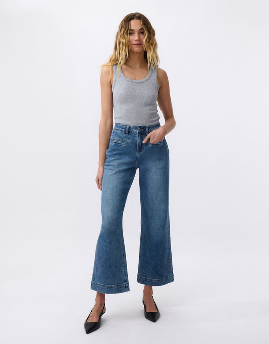 Freya Wide Leg Jeans - (Dakota Wash)