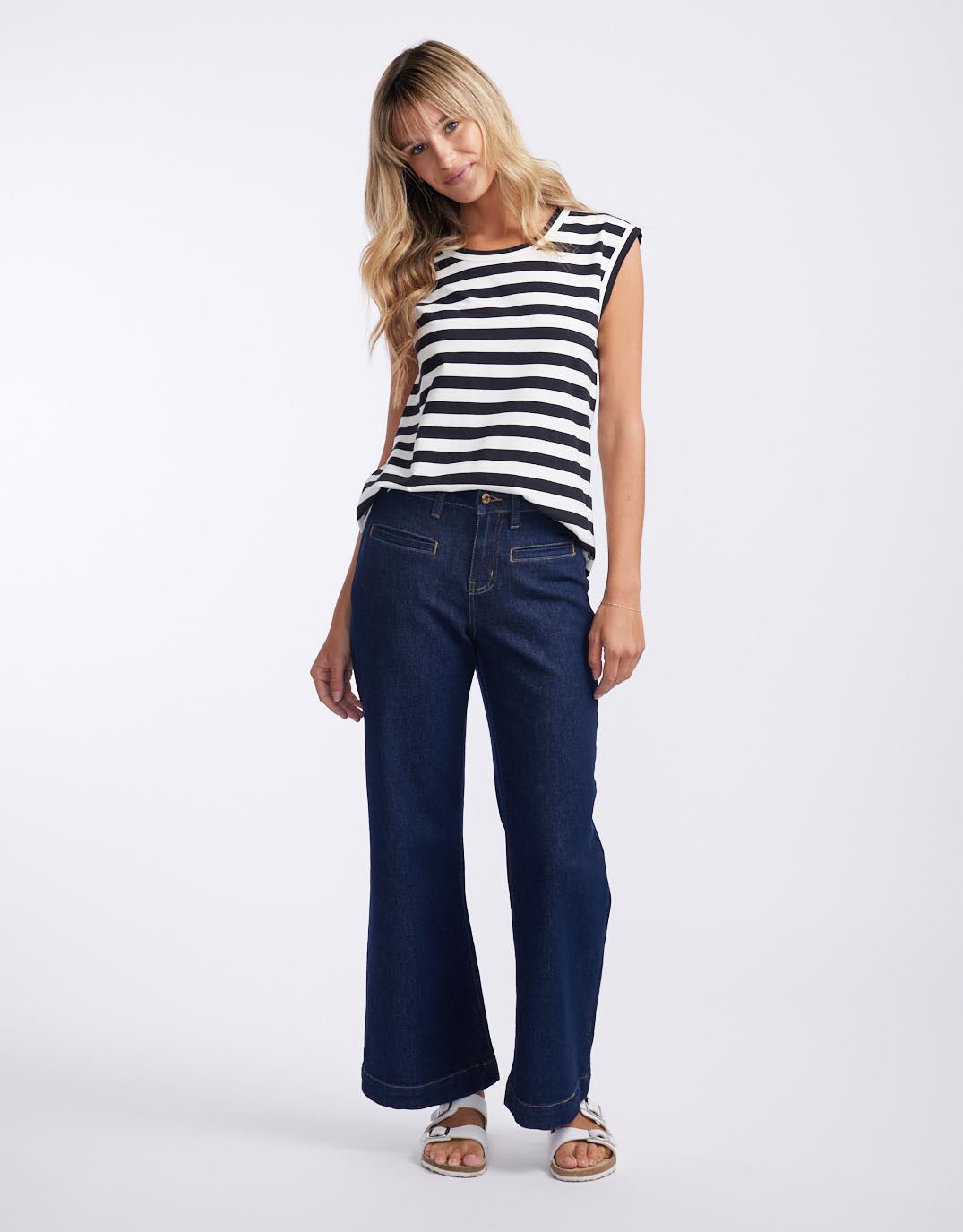 Kireina Freya Wide Leg Jeans (Indigo)