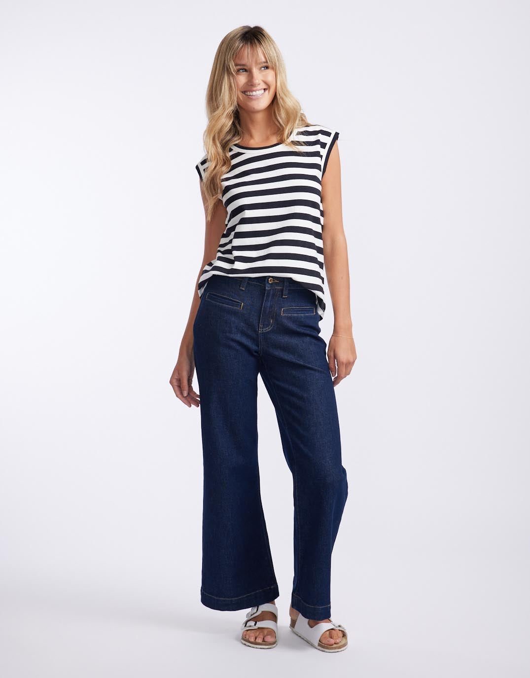 Kireina Freya Wide Leg Jeans (Indigo)