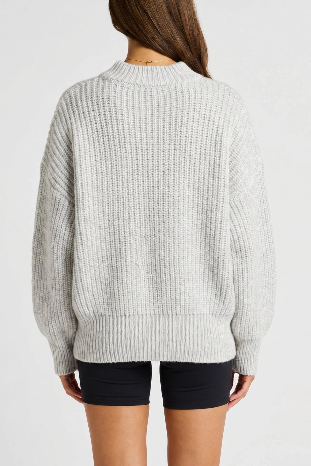 Funnel Neck Knit (Grey)