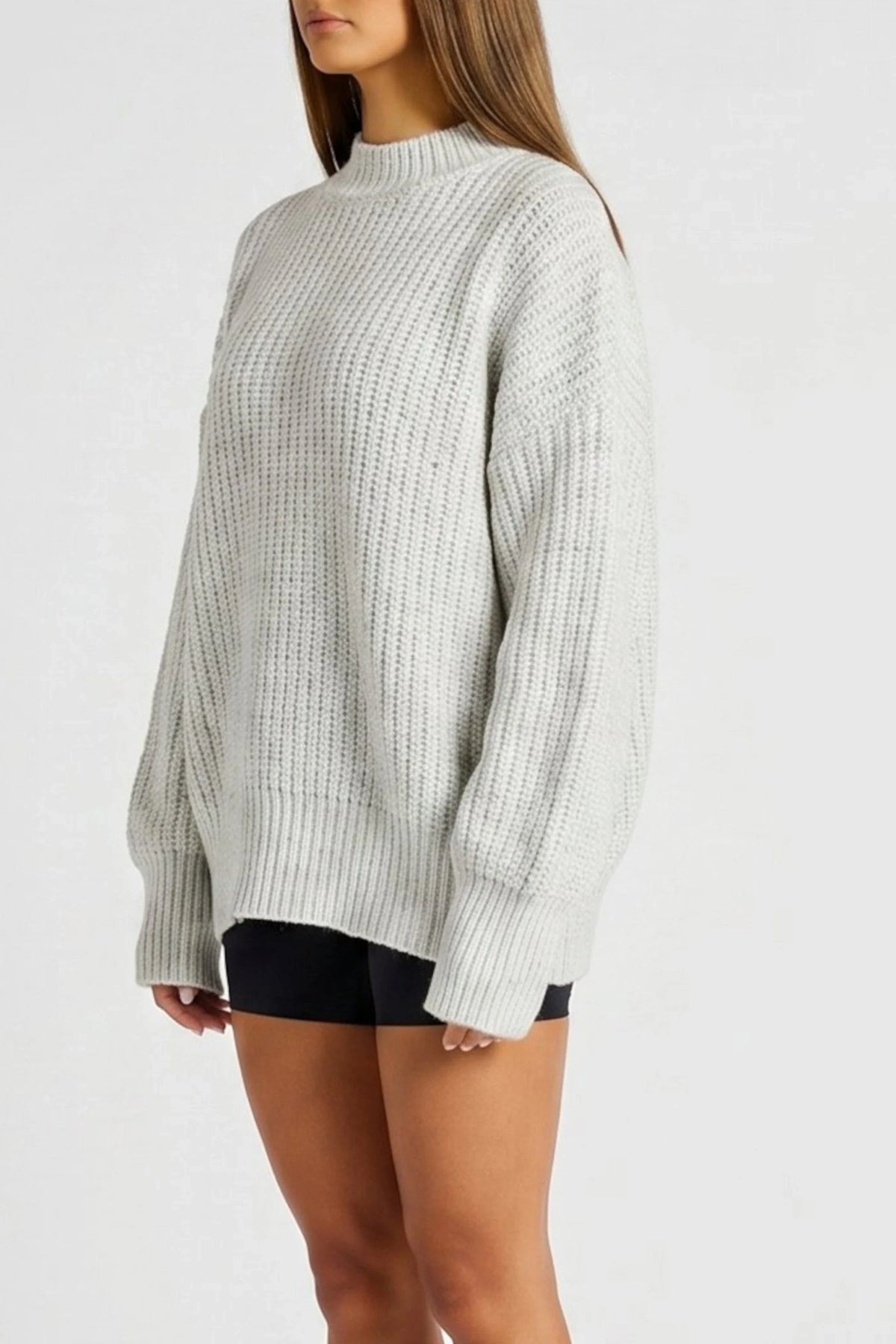 Funnel Neck Knit (Grey)