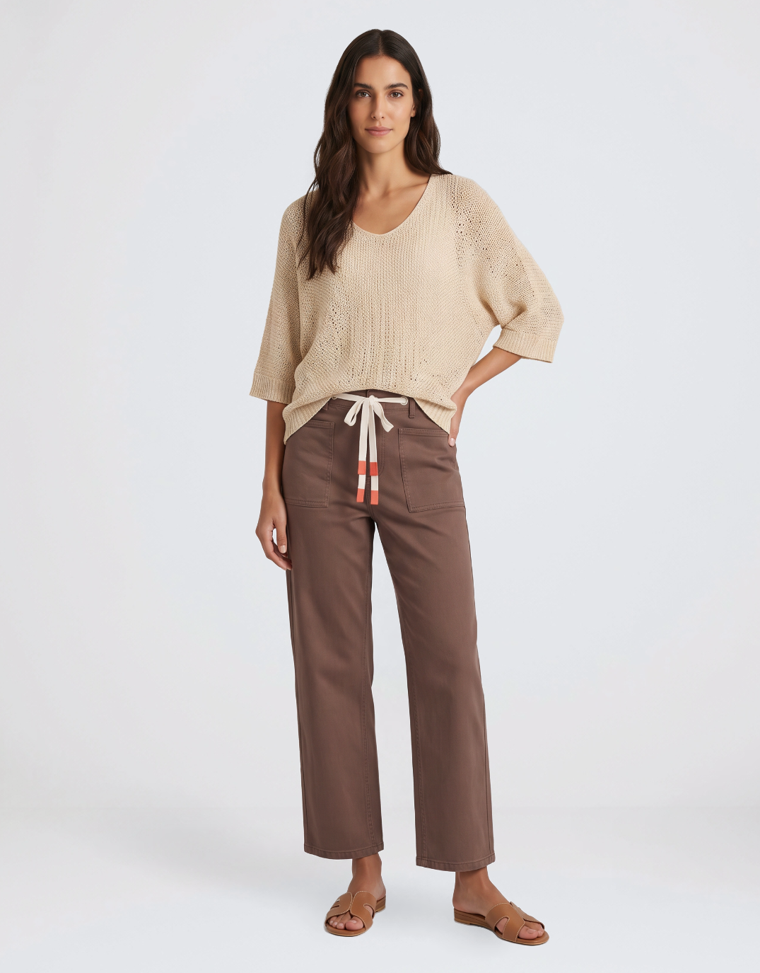 Urban Luxury Knit Sweater (Beige)