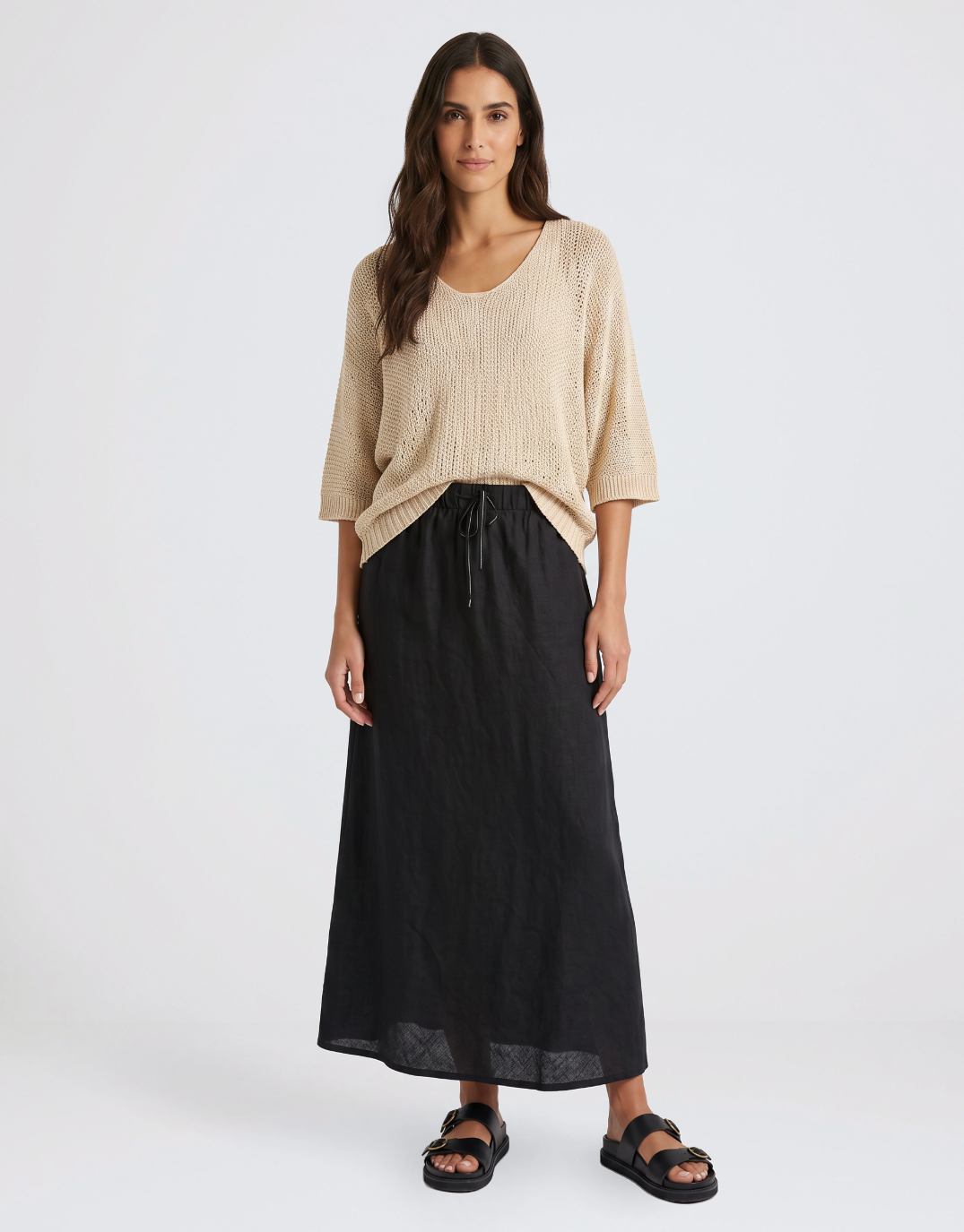 Urban Luxury Knit Sweater (Beige)