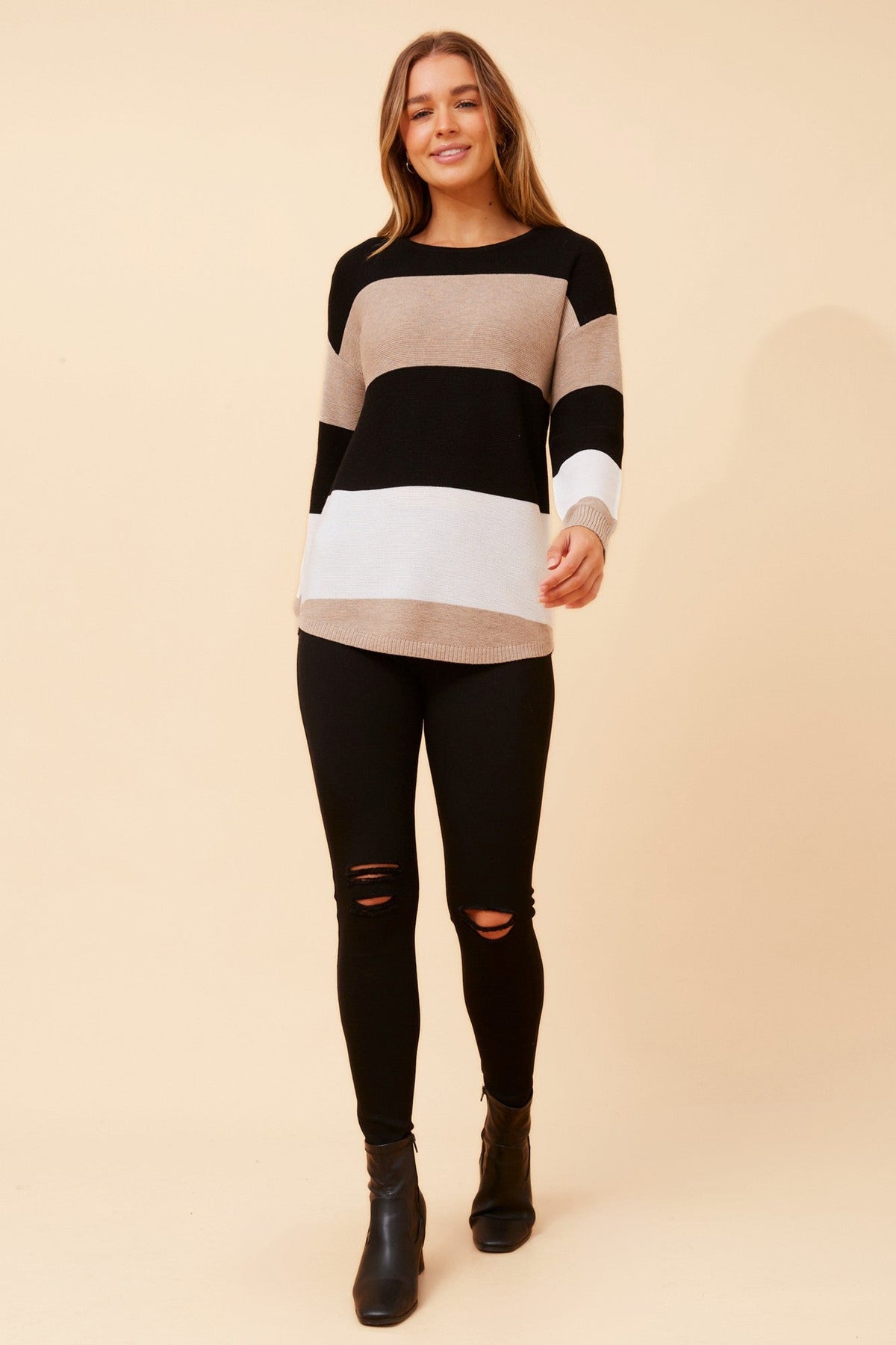 Caroline Morgan Australia OLLIE WOOL BLEND PULLOVER (Camel)