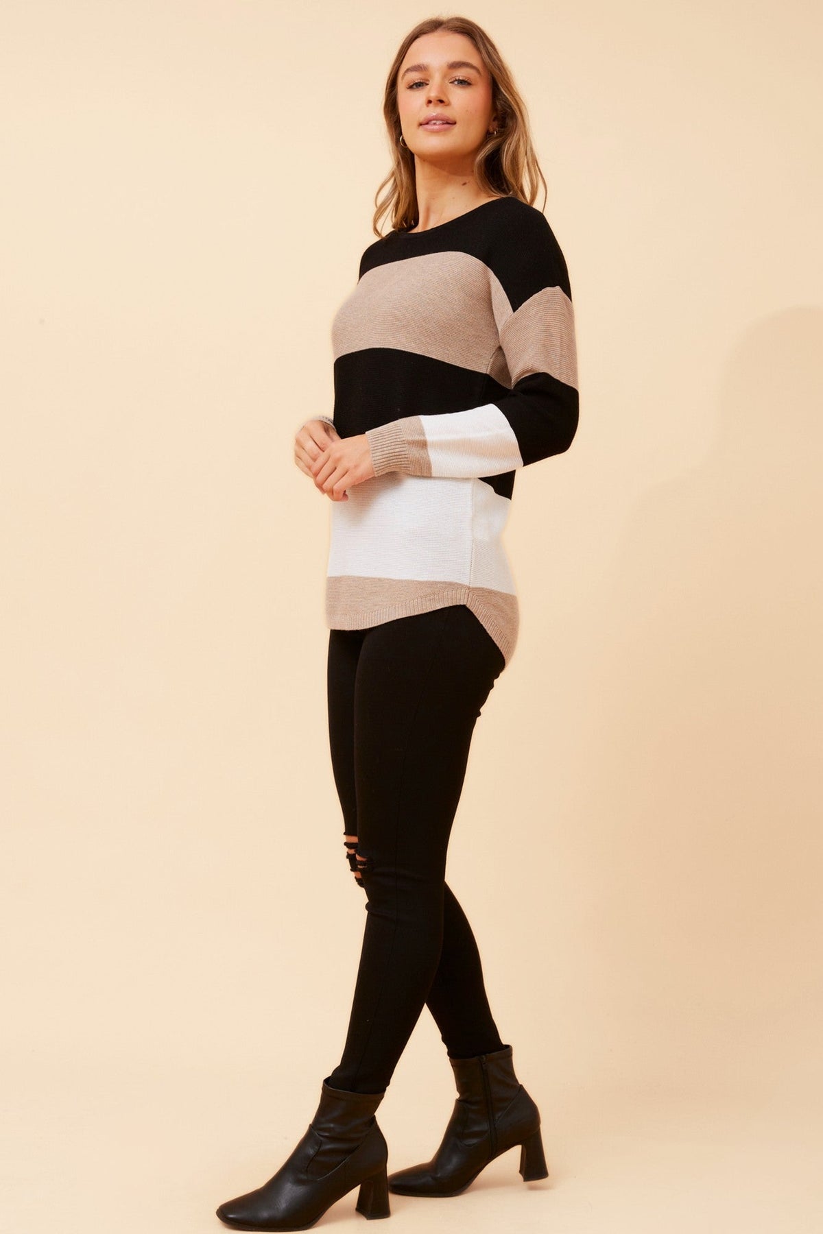 Caroline Morgan Australia OLLIE WOOL BLEND PULLOVER (Camel)