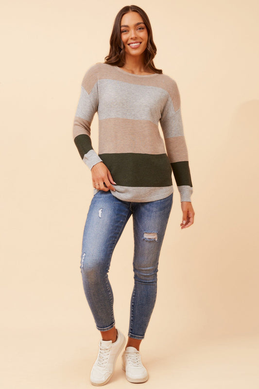 Caroline Morgan Australia OLLIE WOOL BLEND PULLOVER (Grey)