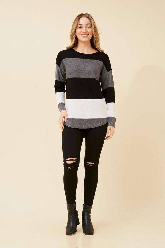 Caroline Morgan Australia OLLIE WOOL BLEND PULLOVER (Greymarl)