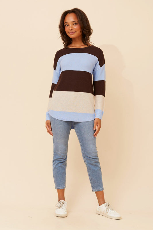Caroline Morgan Australia OLLIE WOOL BLEND PULLOVER (Skylight)