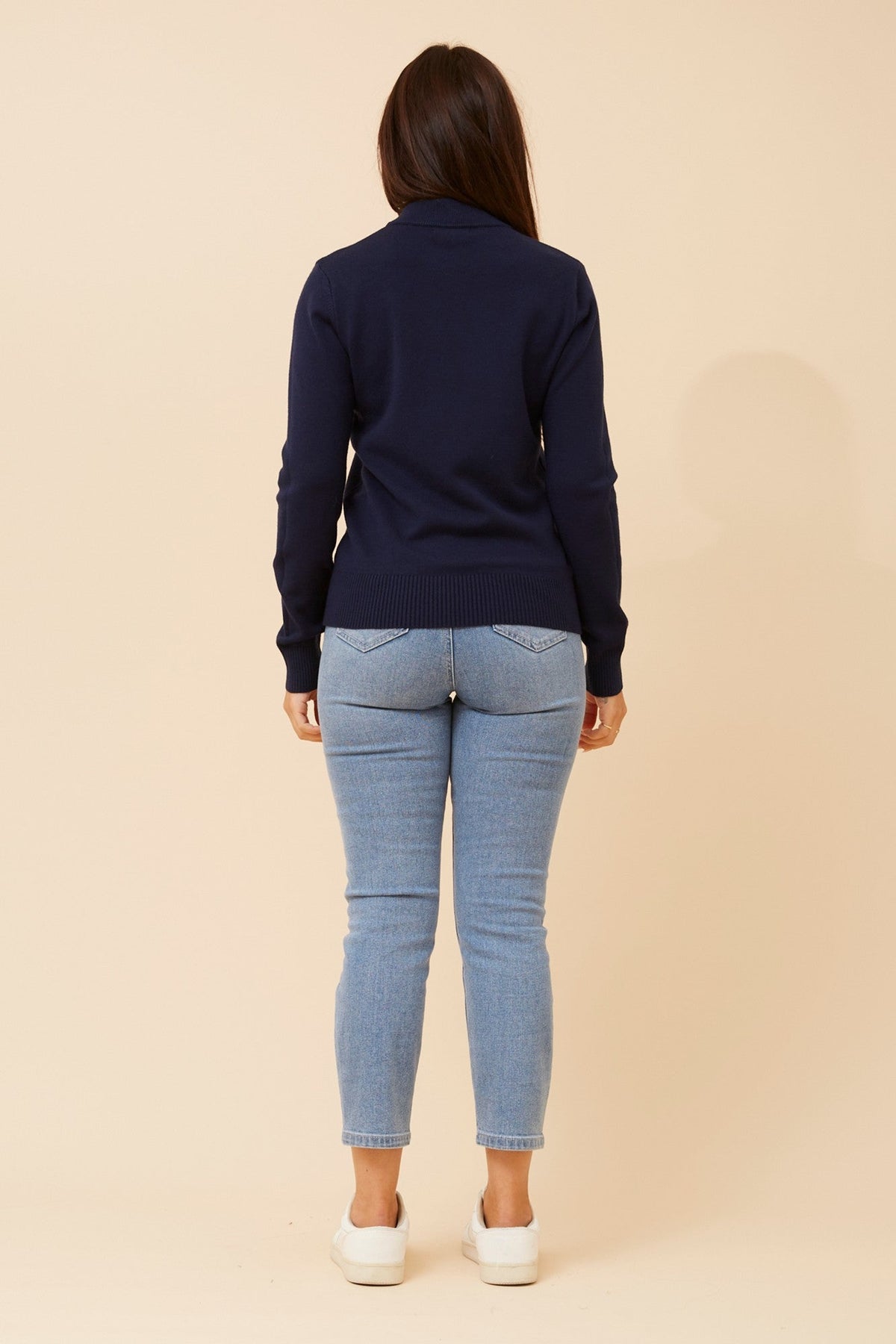 Caroline Morgan Australia PETUNIA TURTLE NECK KNIT PULLOVER (Navy)