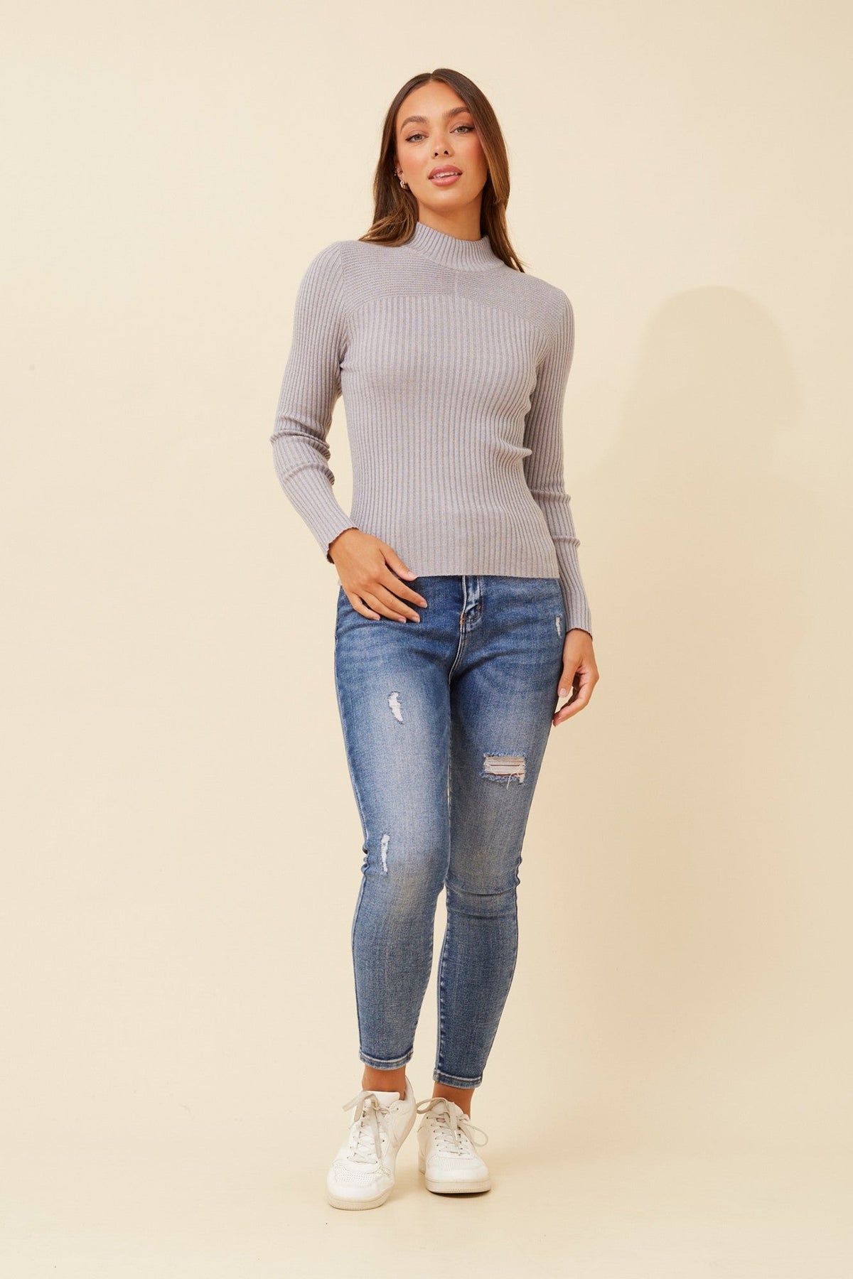 JUNE SOLID KNIT JUMPER (Classic Blue)
