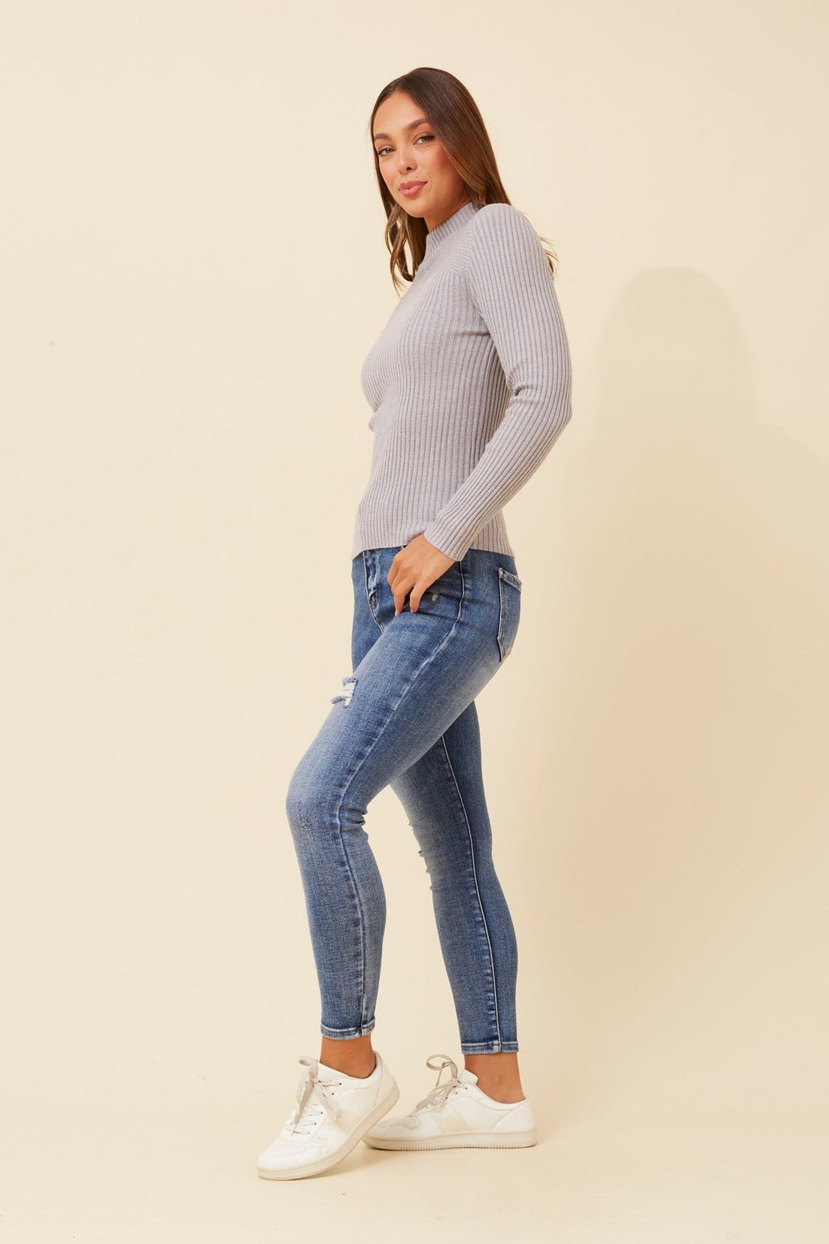 JUNE SOLID KNIT JUMPER (Classic Blue)