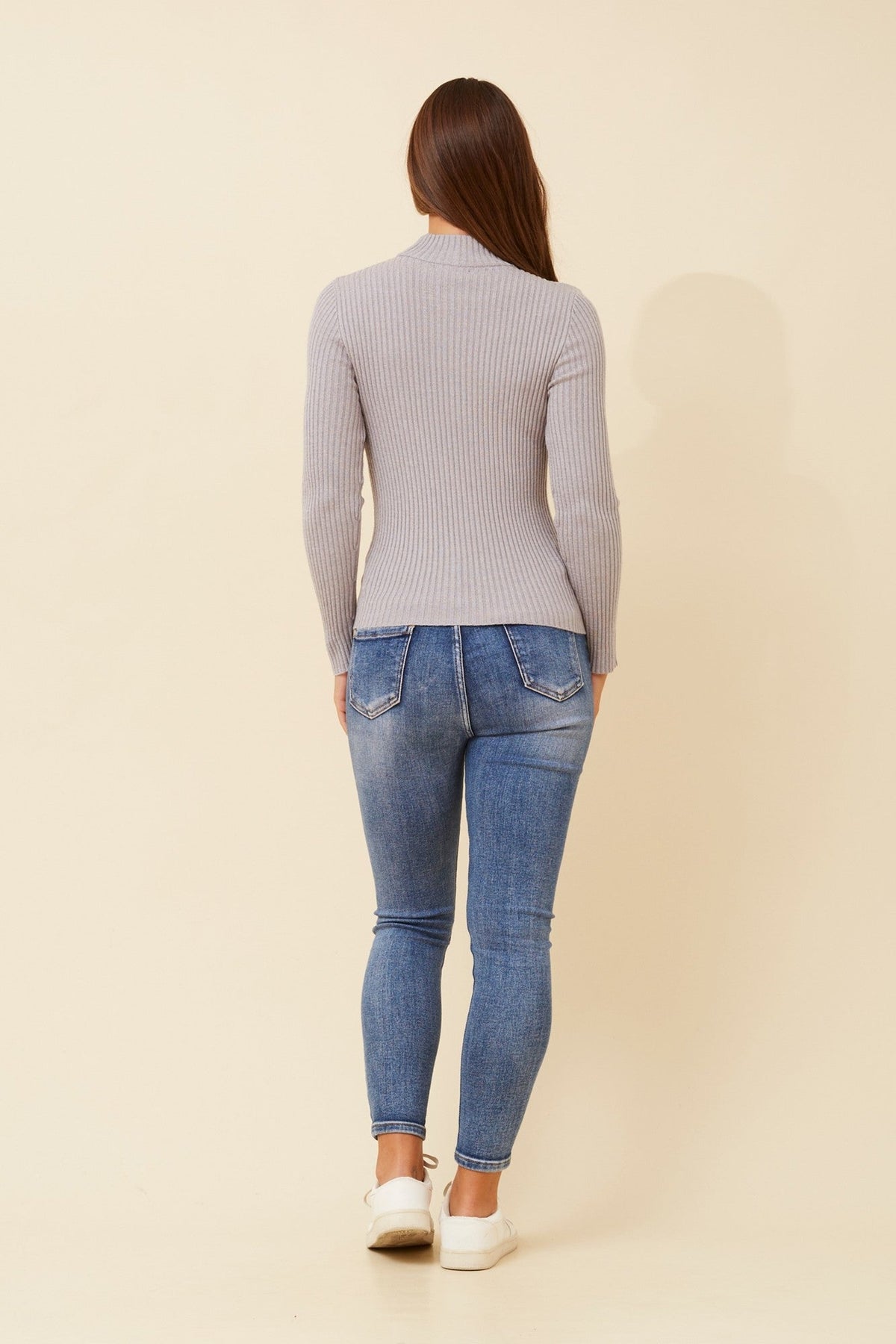 Caroline Morgan Australia JUNE SOLID KNIT JUMPER (Ash)