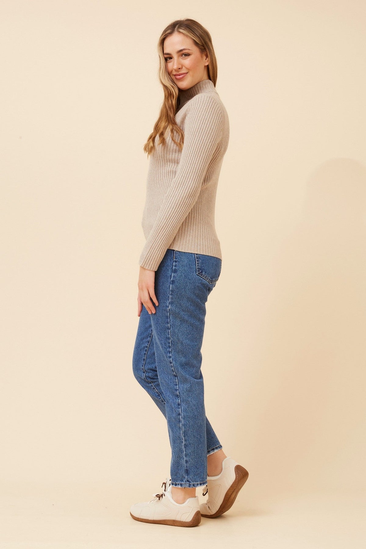 Caroline Morgan Australia JUNE SOLID KNIT JUMPER (Clay)