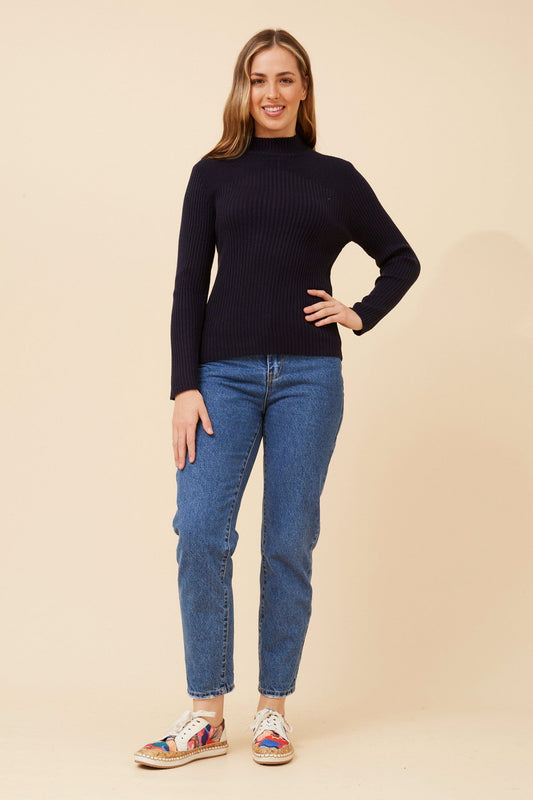 Caroline Morgan Australia JUNE SOLID KNIT JUMPER (Navy)