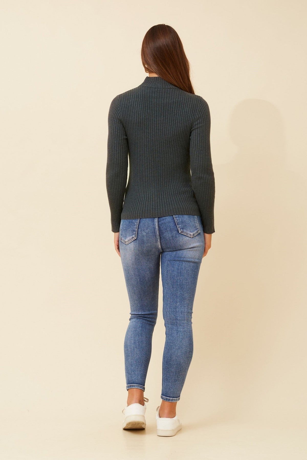 Caroline Morgan Australia JUNE SOLID KNIT JUMPER (Pavement)