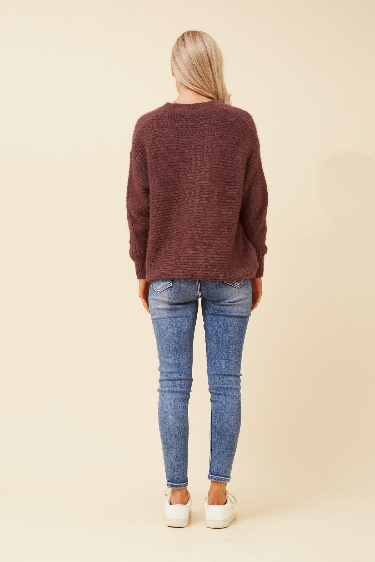 ROSELYN EYELASH KNIT PULLOVER (Green Ash)