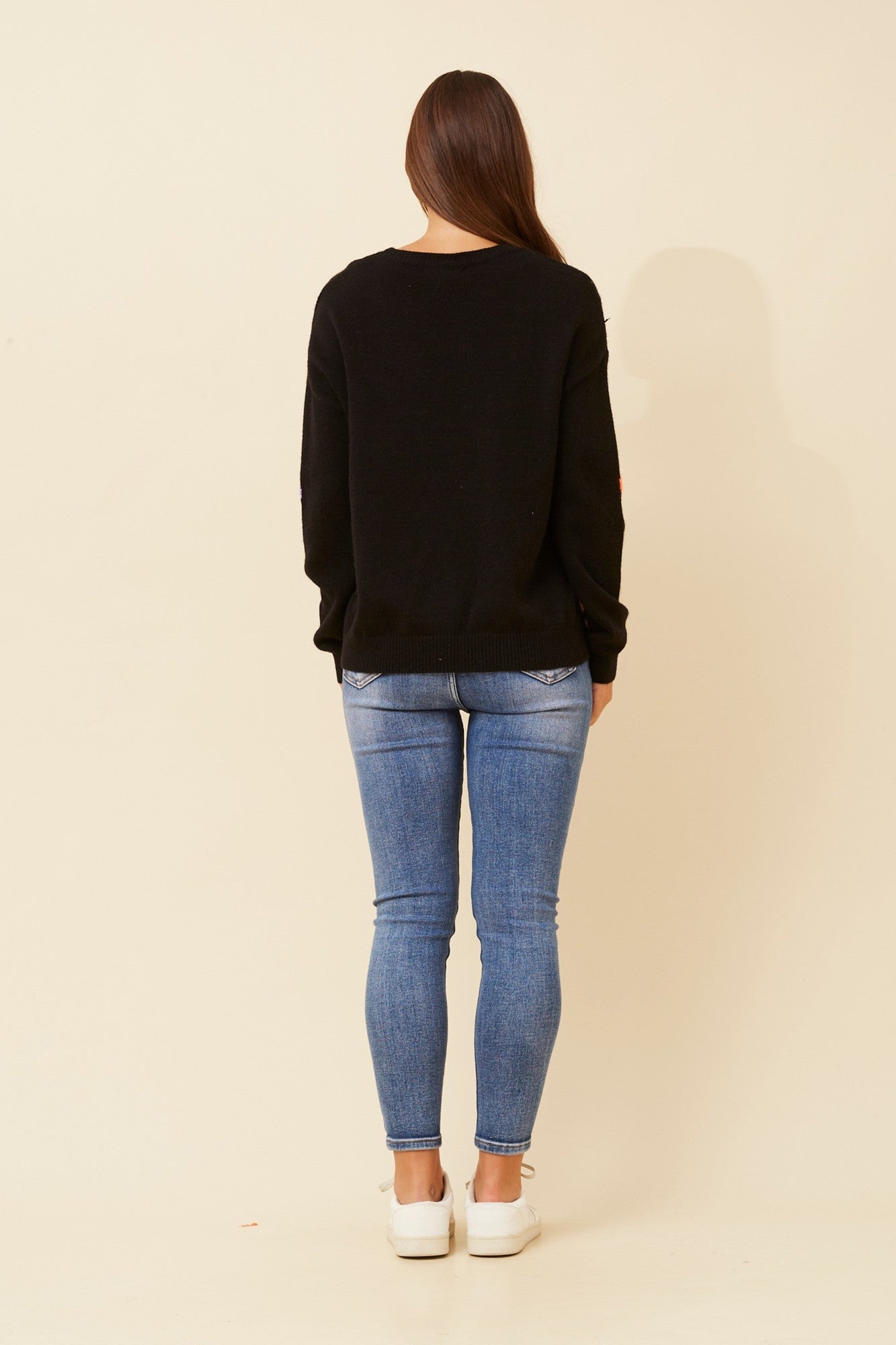 ASTER FLORAL KNIT PULLOVER (Oatmeal)