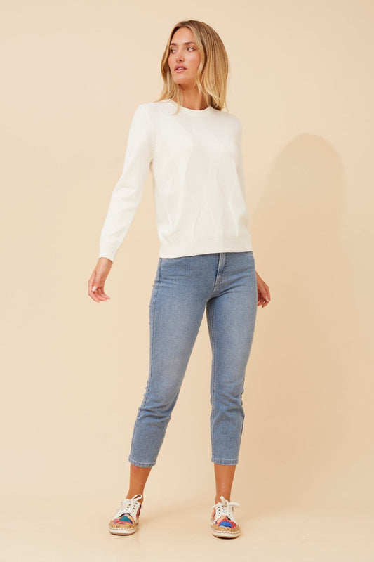 Caroline Morgan Australia ANGIE KNIT PULLOVER (White)